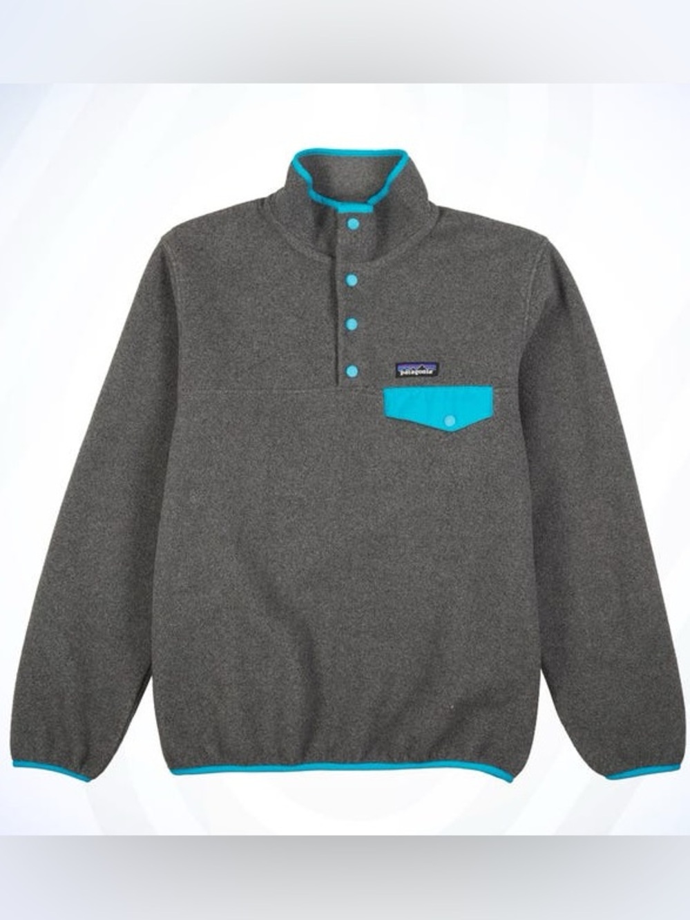 Women's Lightweight Synchilla Snap-T Fleece Pullover Grey Teal Size Small